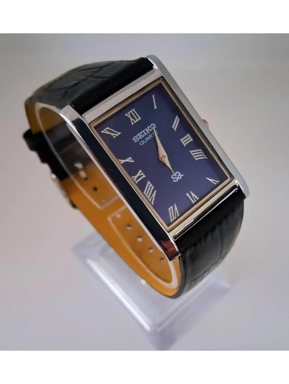 Men's Tank Blue Dial Dress Watch & Batt-Dial